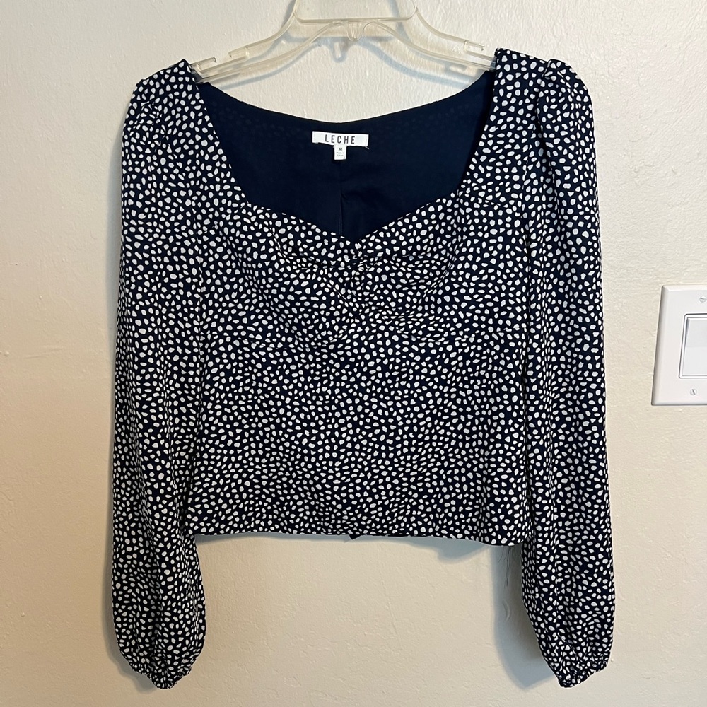 Blue Patterned Blouse